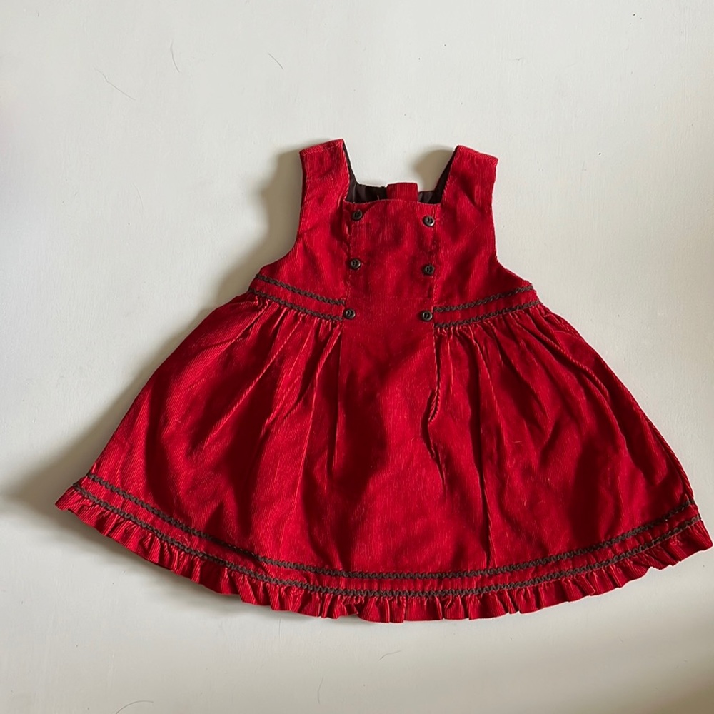 baby GAP red corduroy dress